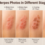 herpes photos in different stages